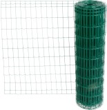 Plasa de gard EUROPLAST verde 1x25 m, ochi 100x50 mm, Zn+PVC