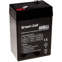 Baterie Green Cell 6V 5Ah (4.6mm) 5000mAh VRLA AGM