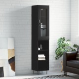 VidaXL Dulap &icirc;nalt, negru, 34,5x34x180 cm, lemn prelucrat