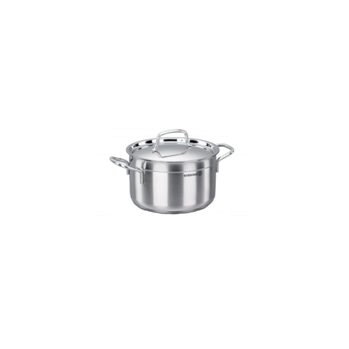 Oala cu capac din inox, 26X13cm 6.8litri, compatibila cu toate tipurile de aragaz, Korkmaz