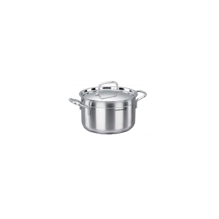 Oala cu capac din inox, 26X13cm 6.8litri, compatibila cu toate tipurile de aragaz, Korkmaz