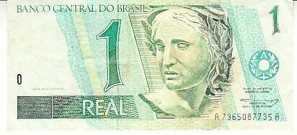 B11 - Bancnota foarte veche - Brazilia - 1 real