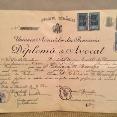 Diploma avocat perioada regalista