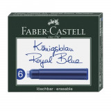 Cumpara ieftin Set 6 Cartuse cu Cerneala Faber-Castell, Albastra, Cartuse Cerneala, Rezerva Cerneala, Patorane Cerneala, Mine Stilou, Mine pentru Stilou, Mine de Sti