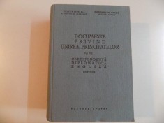 DOCUMENTE PRIVIND UNIREA PRINCIPATELOR VOL VII CORESPONDENTA DIPLOMATICA ENGLEZA de MIRCEA PAICU SI SANDA RACOVICEANU 1984