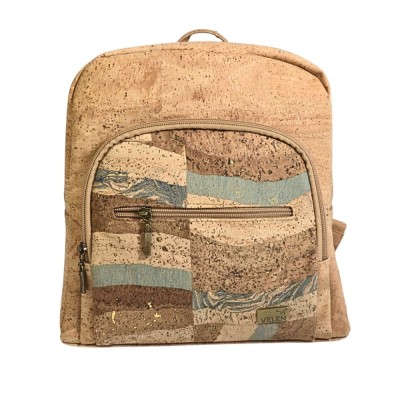 Rucsac damă din plută Patchwork foto