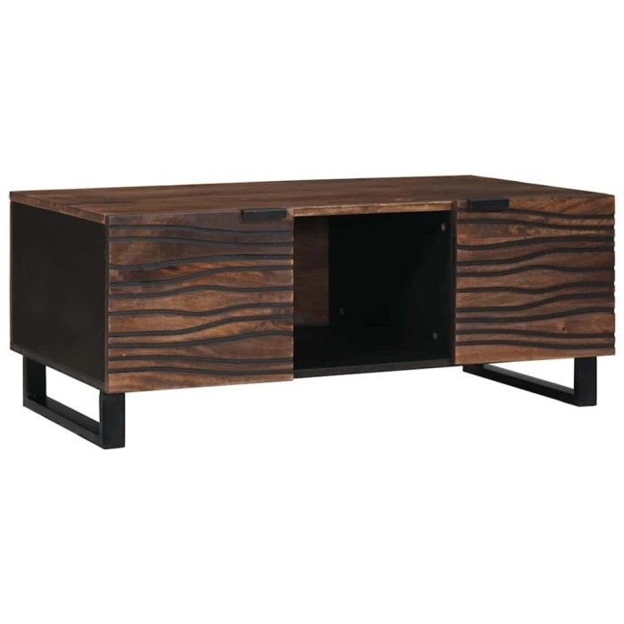 vidaXL Masa de cafea - 100x54x40 cm, din lemn solid și laminat.