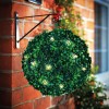 Decor Solar Suspendabil 25cm, 20 LED Alb Cald, Planta Artificiala, Gradina, Balcon, Terasa, Best CarHome