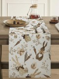 Napron decorativ cu iepurasi , 33x183 cm