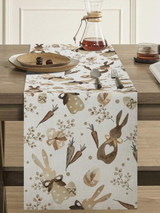 Napron decorativ cu iepurasi , 33x183 cm