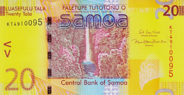 Bancnota Samoa 20 Tala (2017) - P40c UNC