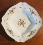 ROSENTHAL-PLATOU-FRUCTIERA DIN PORTELAN CU MODEL IN RELIEF SI DECOR FLORAL-ROSENTHAL SANSSOUCI -GERMANIA ANII 60