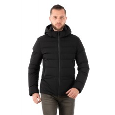 Geaca barbati slim neagra cu puf G034