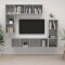vidaXL Set dulap TV, 4 piese, gri beton, lemn prelucrat 3079821