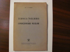 GE - Dr. I. F. RADU &amp;quot;Tehnica Inalbirii si Conditionarii Nucilor&amp;quot; / 1939 foto