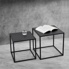 Masute living Reli set 2 buc masuri diferite forma patrata [en.casa] HausGarden Leisure foto