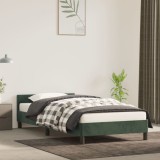 Cumpara ieftin Cadru Pat Gossi, Verde Inchis, 90x200 cm, Catifea, Tablie Inclusa, Somn Odihnitor, Design Elegant