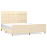 Cumpara ieftin Cadru de pat fara saltea, crem, 180x200 cm, textil