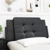 Gossi perna pentru tablie pat, negru, 100 cm, piele artificiala