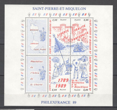 St.Pierre si Miquelon.1989 200 ani Revolutia Franceza-Bl. SS.57 foto