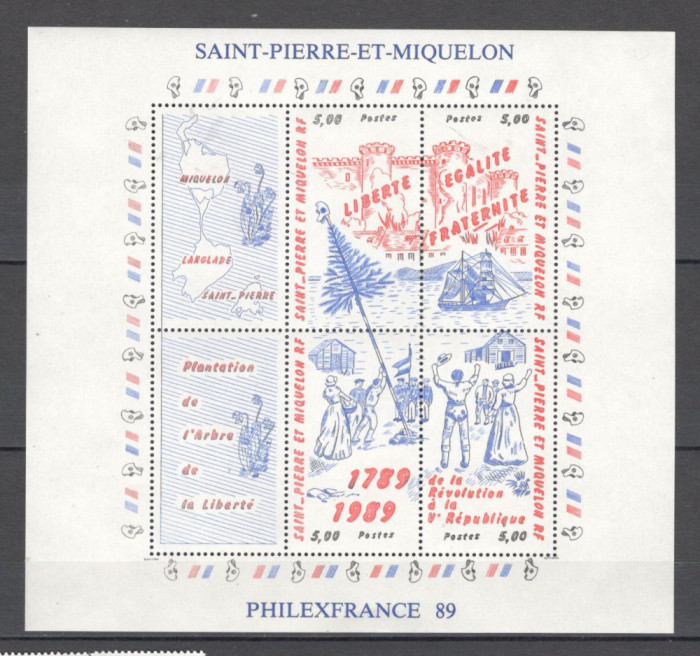 St.Pierre si Miquelon.1989 200 ani Revolutia Franceza-Bl. SS.57