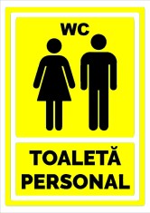 Indicator galben pentru toaleta personal foto