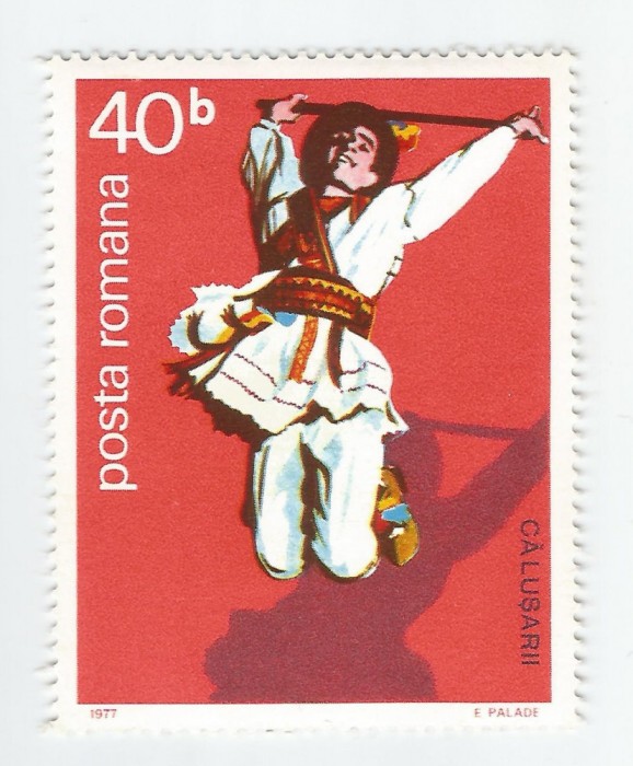 Rom&acirc;nia, LP 945/1977, Căluşarii, eroare, MNH