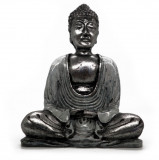Statueta Buddha Alb- Gri - Mediu