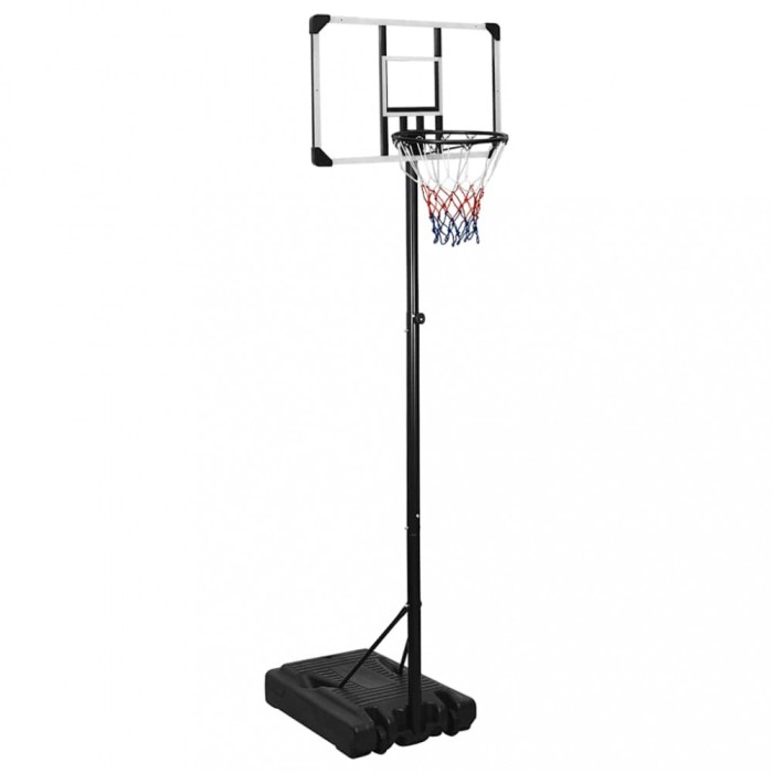 vidaXL Suport coș de baschet, transparent, 235-305 cm, policarbonat 93654