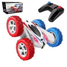Masina cu Telecomanda RC DE 35, 2 Baterii-40 Min, Rotatie 360&deg;, 2 Motoare, Rezistent la socuri, Red/Blue