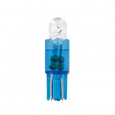 Bec tip LED 12V soclu plastic T5 W2x4,6d 2buc - Albastru LAM58412