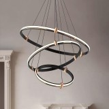 Cumpara ieftin Lustra LED Negru cu 3 Cercuri