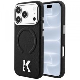 Husa MagSafe pentru Apple iPhone 18 Pro / 17 Pro, Karl Lagerfeld, Grained Embossed Ring , Neagra