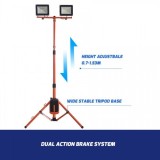 Stand cu proiectoare LED Redback 40V, 2x20W, reglabil, solo