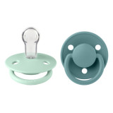 Set 2 suzete Bibs de lux Silicon tetina rotunda marime universala Nordic MintIsland Sea