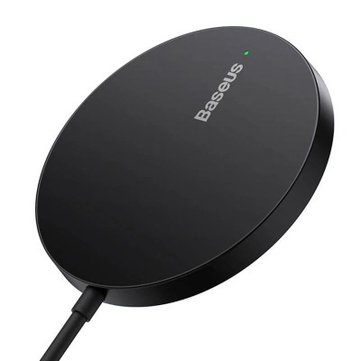 INCARCATOR wireless Baseus Simple Mini3 15W, magnetic, compatibilitate smartphones, cablu Type-C la Type-C inclus, negru &amp;quot;CCJJ040001&amp;quot; (timbru verde 0. foto