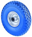 Roata plina 260x85 mm cu ax 20 mm, capacitate 160 kg, albastra