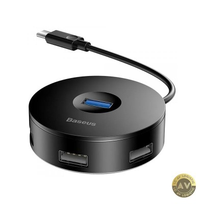 Hub USB-C Baseus AirJoy 1 x USB-A 3.0 - 3 x USB-A Negru CAHUB-G01 foto