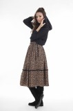 Bluza Dama Voal Neagra Onibon, Maneca Lunga, Gluga cu Imprimeu Floral, Croi Larg, Fabricata in Romania
