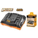 Cumpara ieftin Incarcator Acumulator Rapid 20V, 4A, P20S Ingco FCLI2003