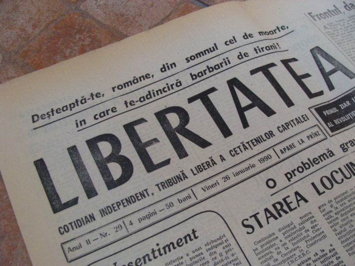 ziarul libertatea - 26 ianuarie 1990