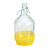 Damigena Transparenta Sticla In cos cu maner si dop 5l 35x18cm DNC3391 CNN3998