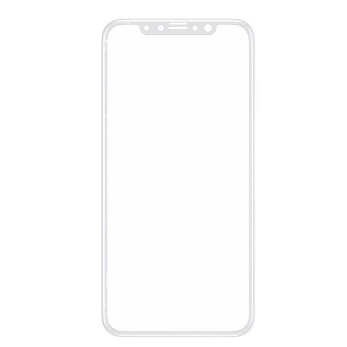 Folie de sticla 5D Apple iPhone XS MAX, MyStyle margini colorate Alb