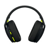 Casti gaming wireless Logitech G435 Lightspeed, Black/Neon Yellow, Casti cu microfon