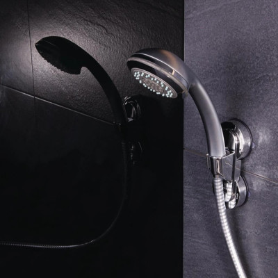 RIDDER Suport pentru cap de duș, cu ventuză, 5x6,5x14,5 cm, crom foto