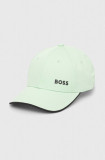 BOSS Green șapcă de baseball din bumbac culoarea gri, uni 50505834