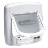 Clapeta Pisici PetSafe Deluxe 400, Magnetica, 4 Cai, Alb, Pentru Usi/Pereti, Max 7kg