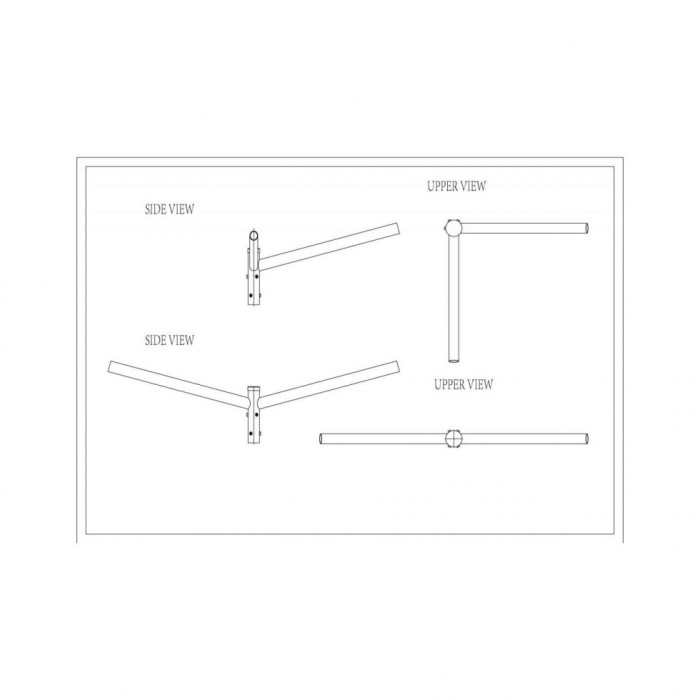 Brat Triplu Drept 120&deg; 1M