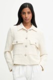 Answear.LAB sacou culoarea bej, un singur rand de nasturi, modelator