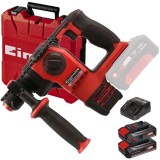 Einhell HEROCCO 36/28 PXC + Twinpack CB + 4514095 - Rotopercutor SDS-Plus 3.2 J valiza plastic + Set 2 acumulatori si incarcator Li-Ion 18 V 2.5 Ah
